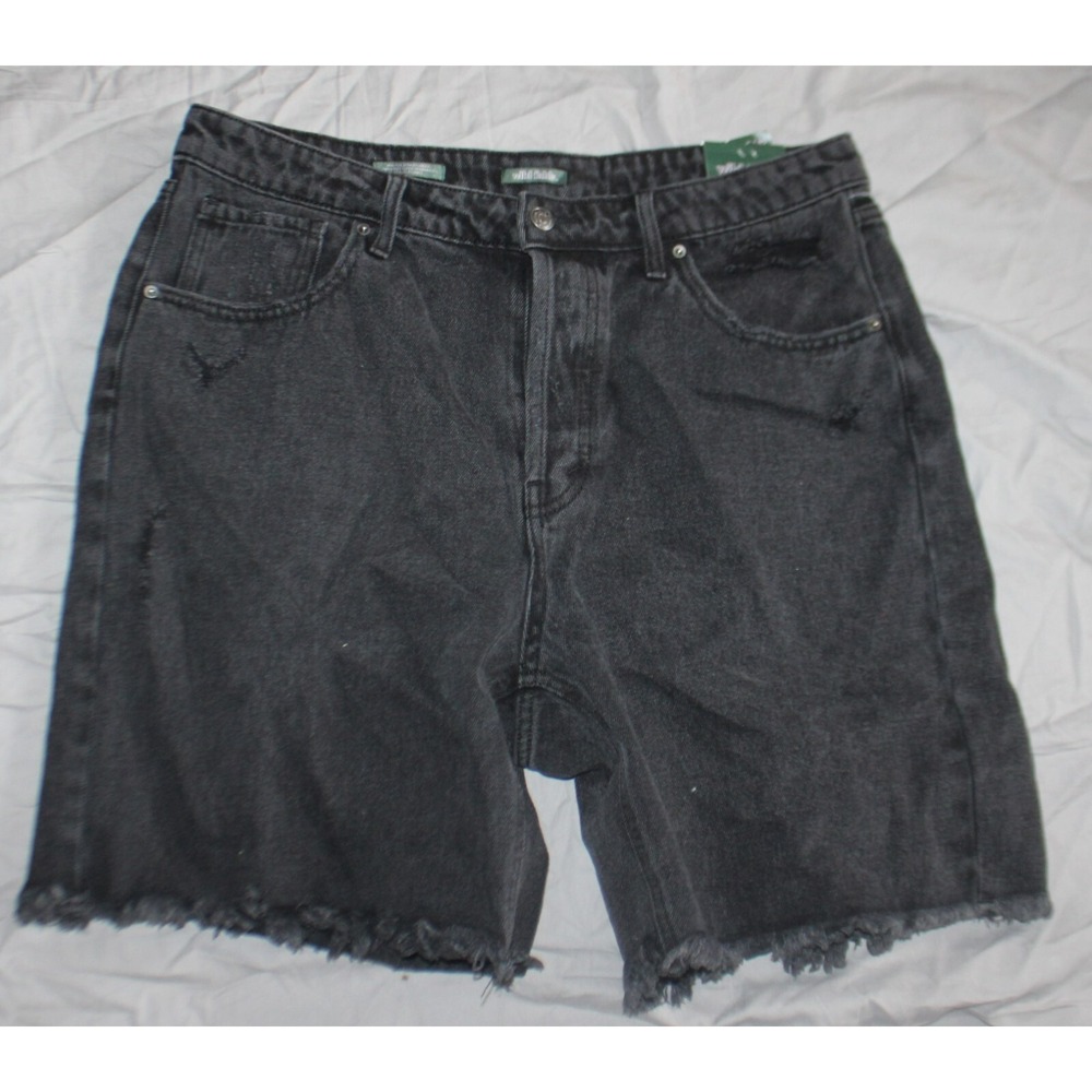 Women's High-Rise Wide Leg Bermuda Jean Shorts - Wild Fable™ size 14